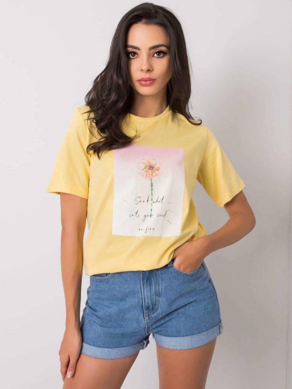 Yellow Vanessa Cotton T-Shirt