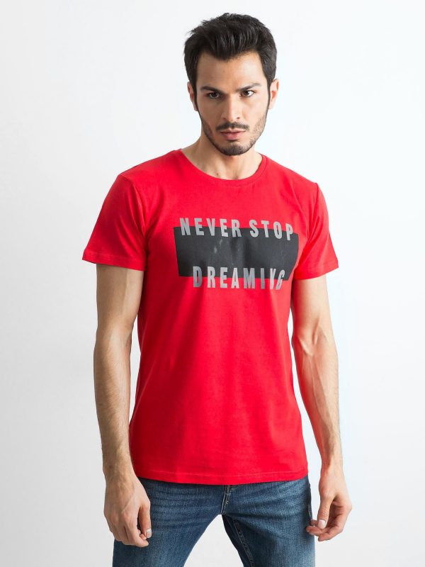 Men's T-shirt with red print