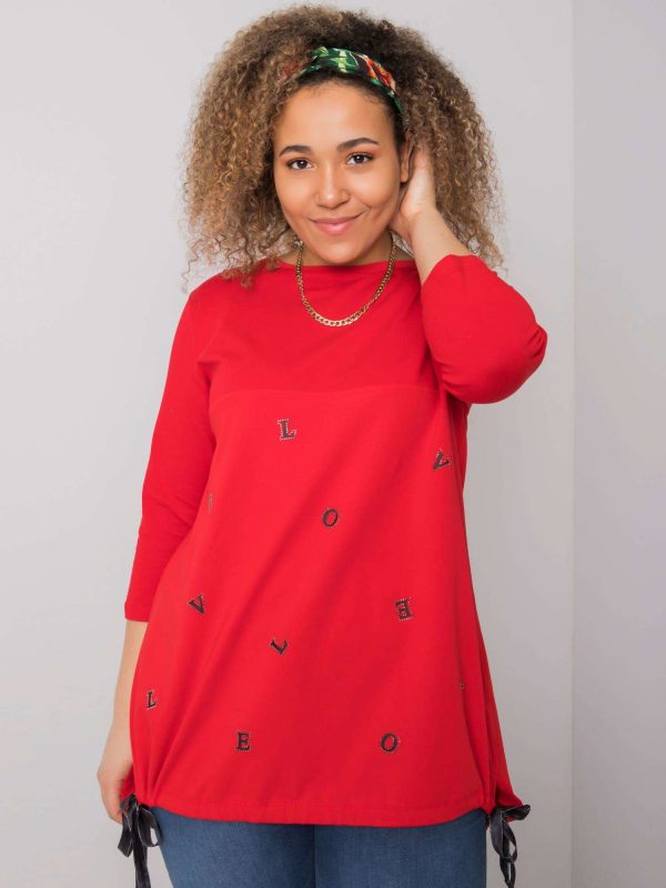 Red Alicia Cotton Blouse