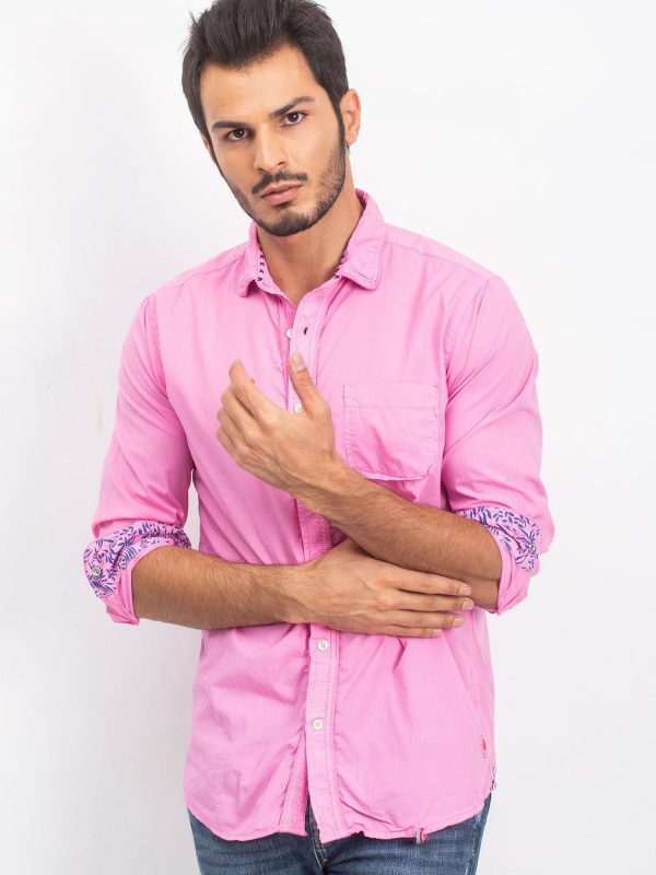 Men's pink shirt Unusual