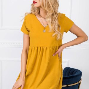 Erin RUE PARIS mustard dress