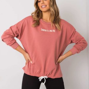 Dirty pink sweatshirt with the inscription Yanett