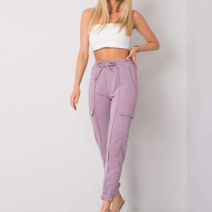 Purple sweatpants with pockets Despina RUE PARIS