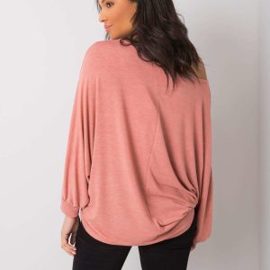 Light coral plus size blouse Halle RUE PARIS