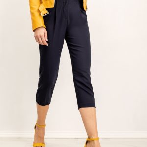 RUE PARIS Navy blue Shelley pants