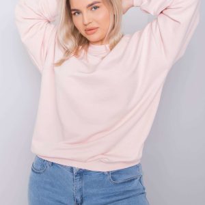 Pale pink plus size sweatshirt Mischa