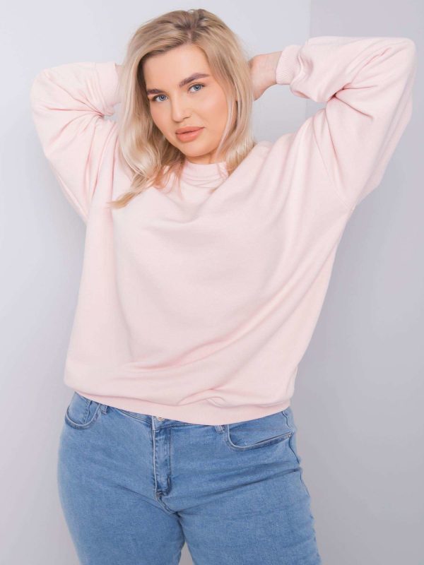 Pale pink plus size sweatshirt Mischa