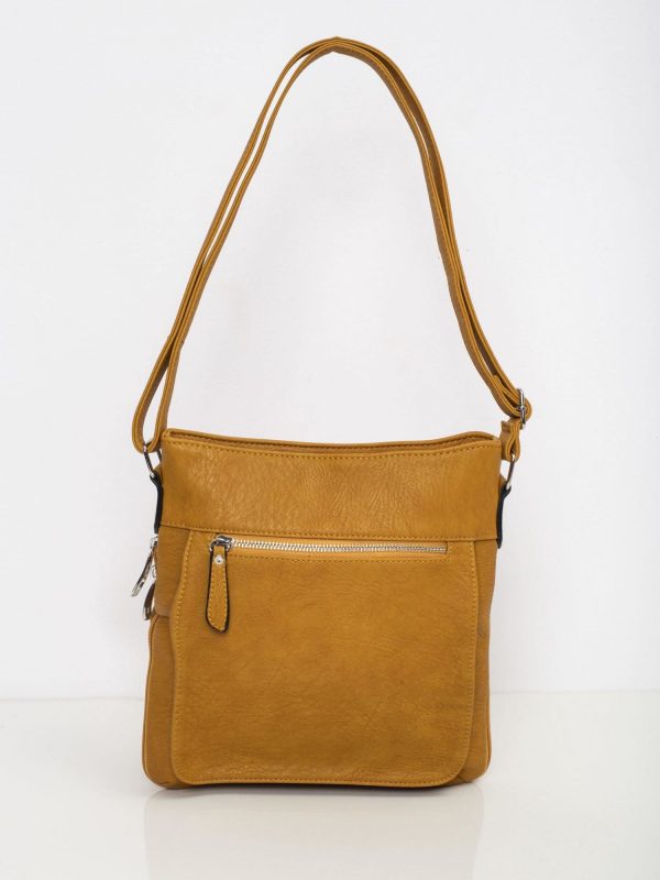 Women's mustard bag with outer pocket