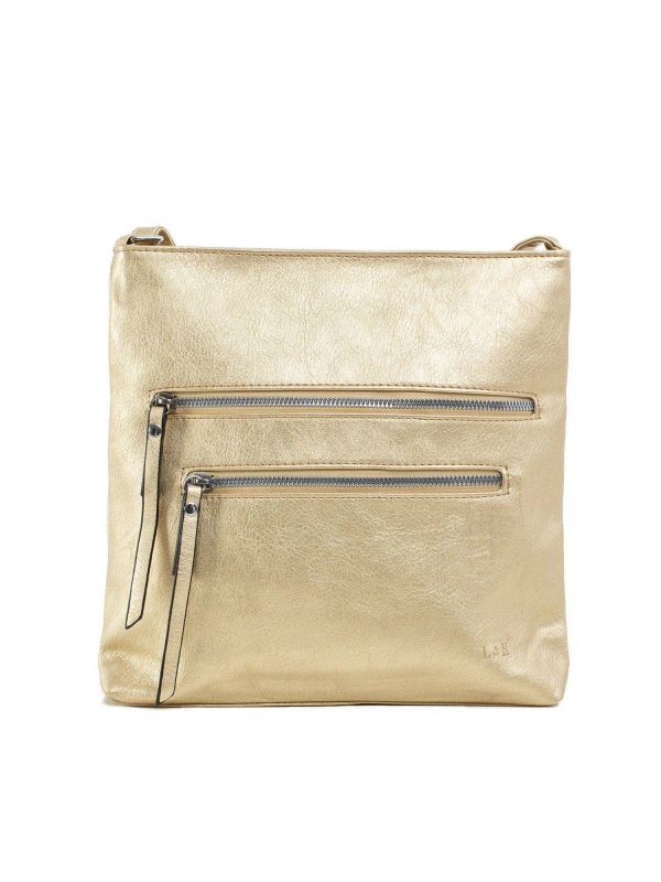 Gold bag with pockets