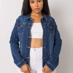 Ardine Plus Size Blue Denim Jacket