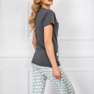 Graphite Green Patterned Pyjamas