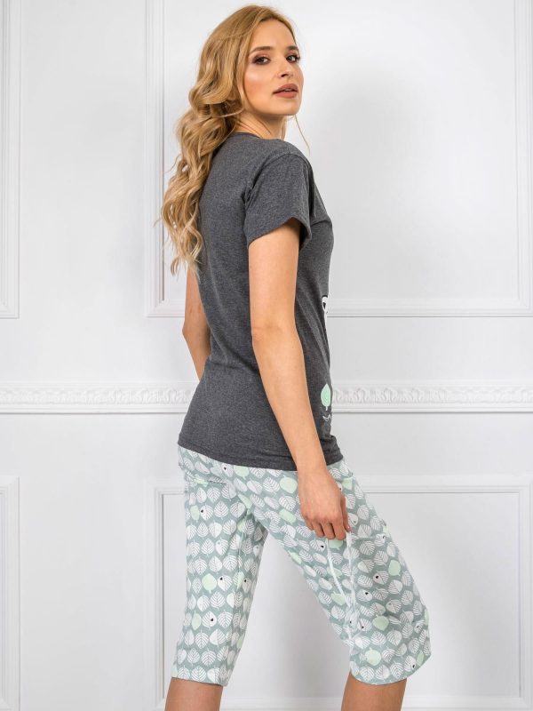 Graphite Green Patterned Pyjamas