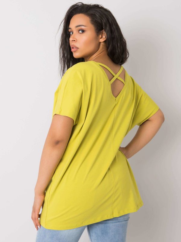 Lenora light green plus size blouse