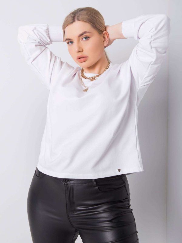 White plus size sweatshirt Florentia