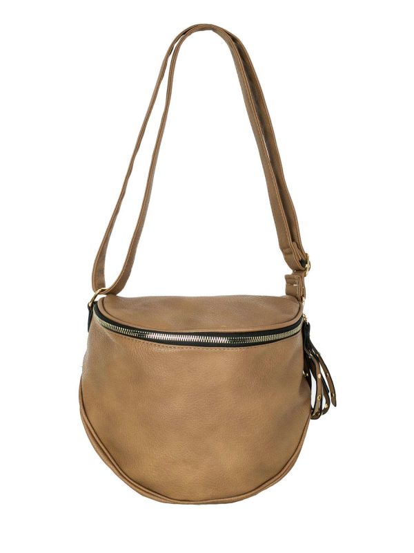 Dark beige eco-leather bag