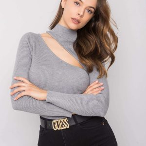 Grey Yessenia cutout sweater