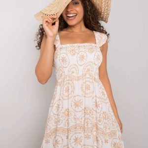 Tayla white and beige maxi dress