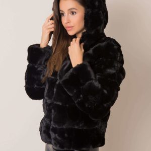 Porto Black Fur Jacket