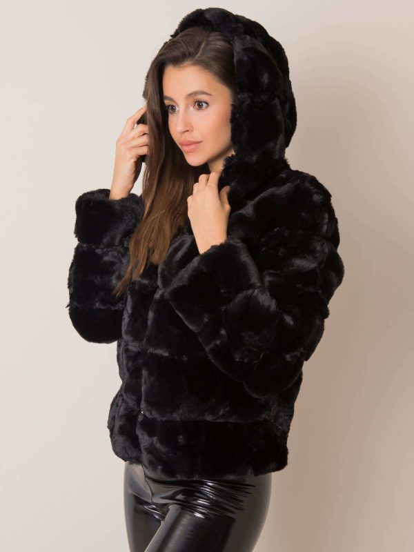 Porto Black Fur Jacket