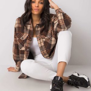 Beige and brown Kaisa checked shirt