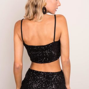 Black Sequin Top BSL