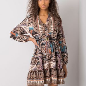 Black Milah Print Dress