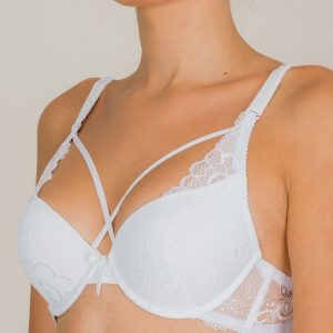 INTIMIDAO White Lace Push Up Bra