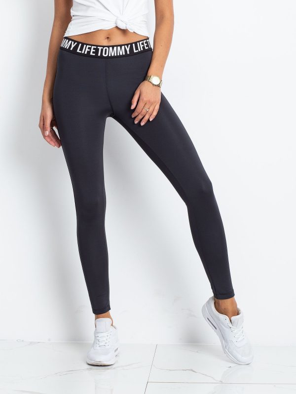 TOMMY LIFE Graphite White Leggings