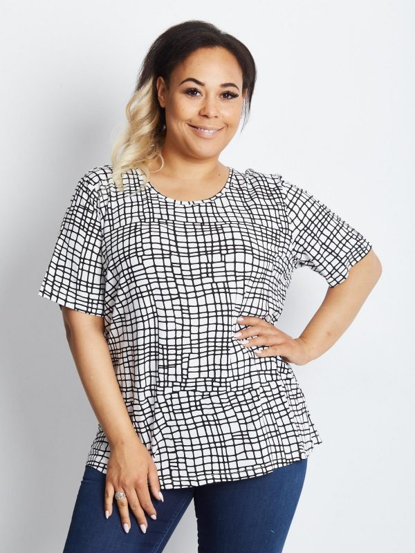 White Plus Size Blouse Suitably