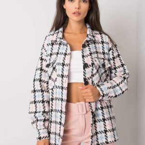 Ayana White and Pink Plaid Shirt