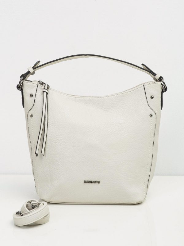 Light beige eco-leather handbag