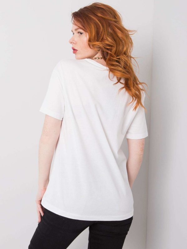 White T-shirt with print by Mabel