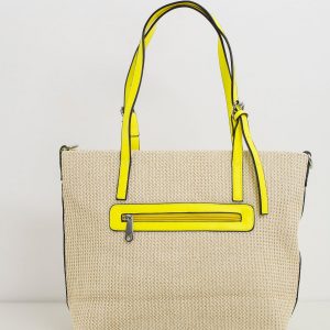 Yellow Braided Shoulder Bag