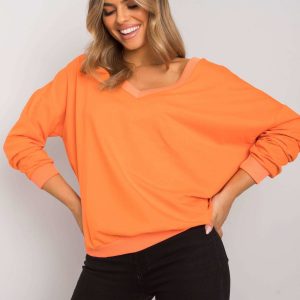 Lilyan's orange hoodless sweatshirt