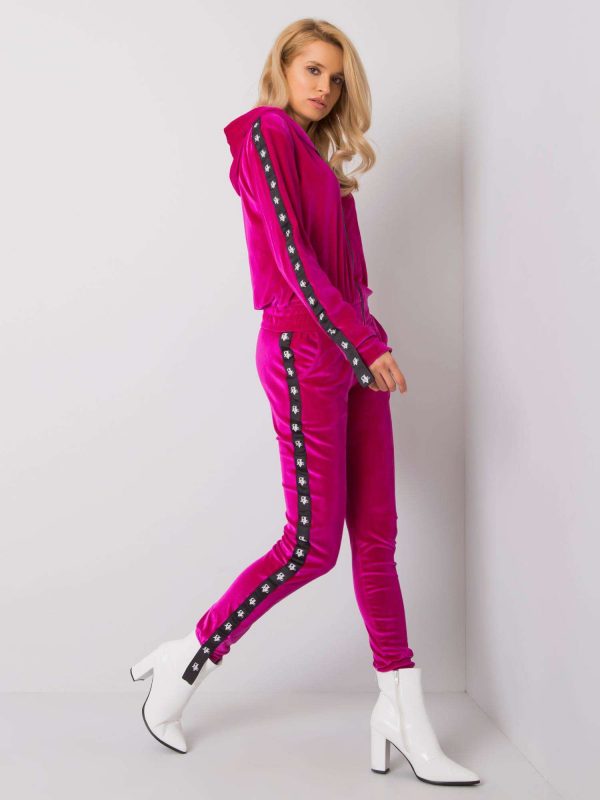 Fuchsia velour set Arcelia