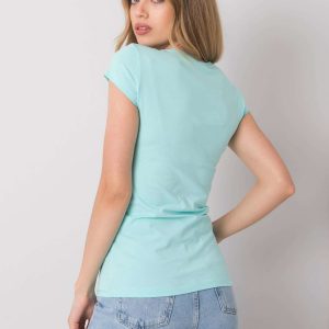 Light blue T-shirt with Haley applique