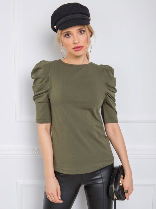 Khaki blouse Alessandra