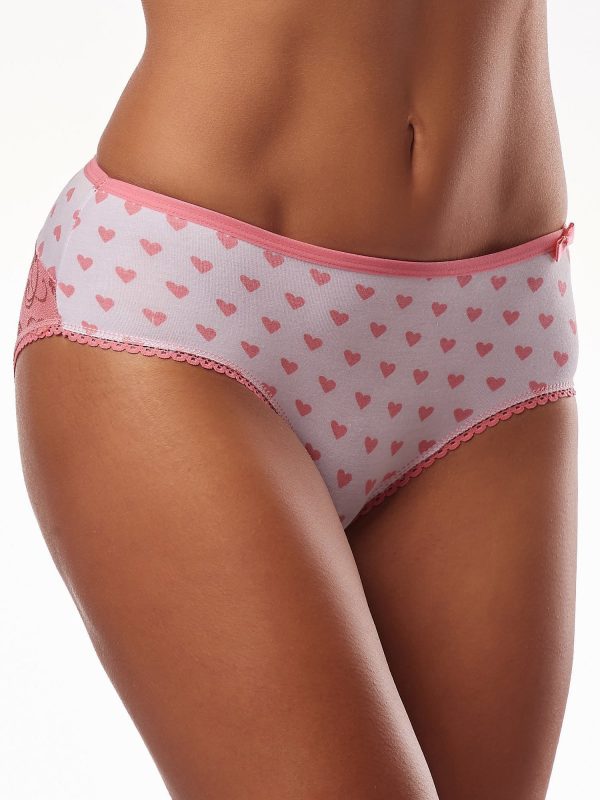 Women's Pink Hearts Print Briefs