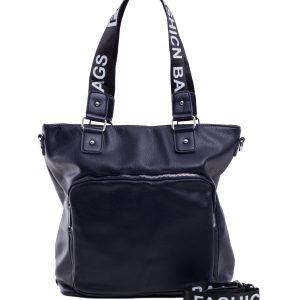 Navy blue large bag with pocket