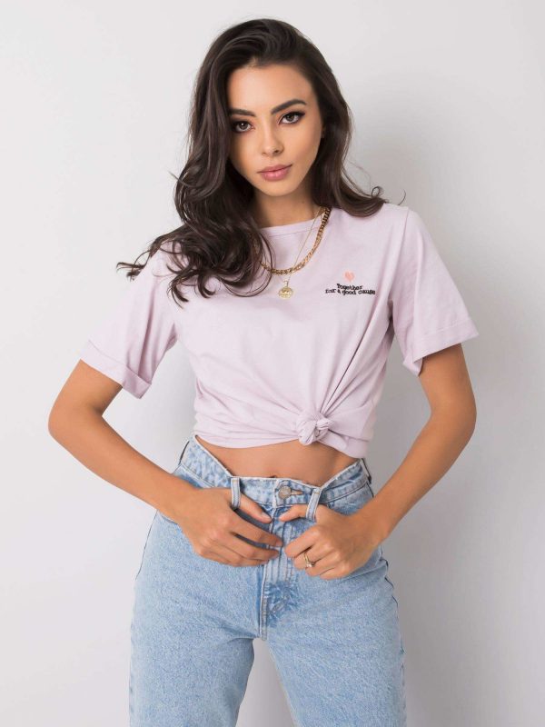 Lilac cotton t-shirt Guida