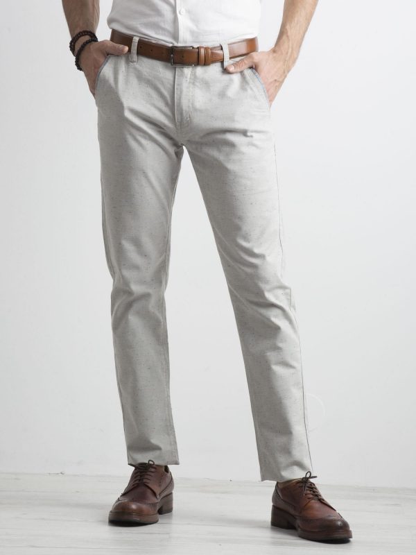 Grey men's chinos