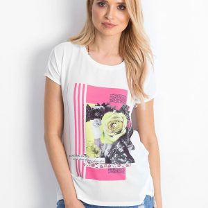 Ecru t-shirt Roses