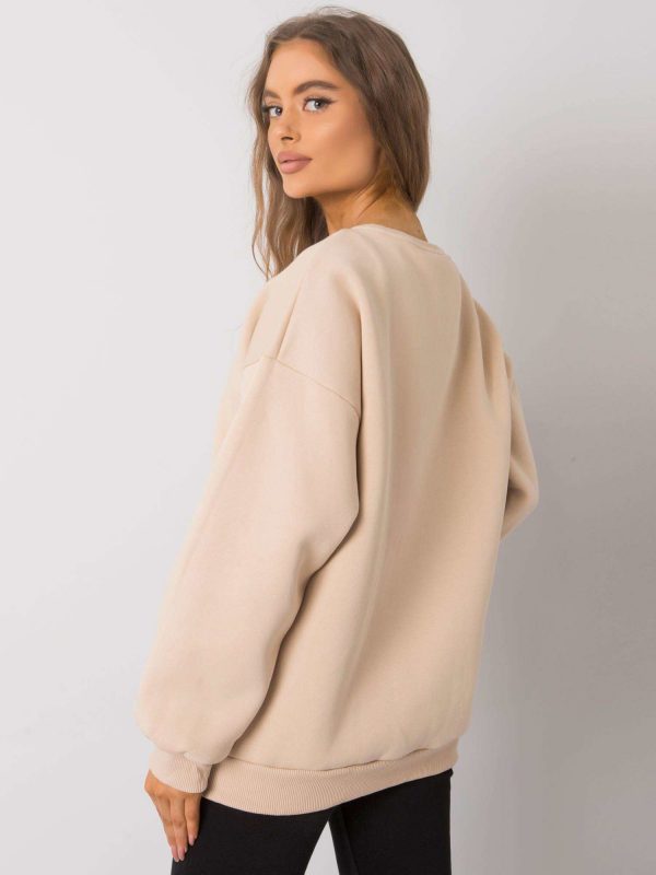 Light beige cotton sweatshirt Armelle