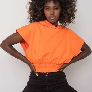 Jeneen Orange Short Sleeve Sweatshirt