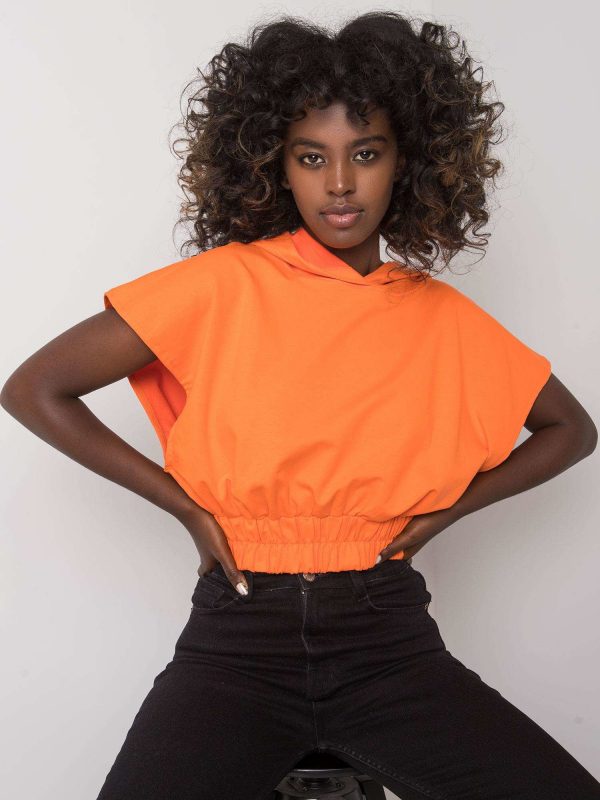 Jeneen Orange Short Sleeve Sweatshirt