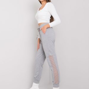 Grey melange cotton sweatpants Susan