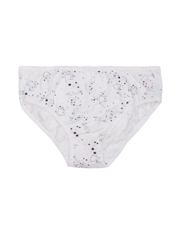 Ecru cotton briefs for girl