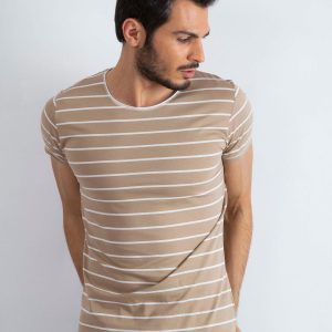 Dark Beige Men's T-Shirt Foreign