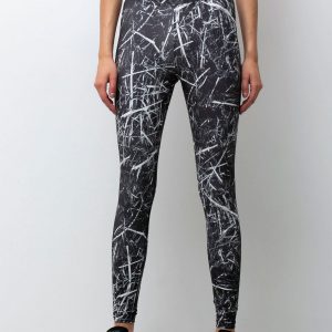 White & Black Leggings Abstraction