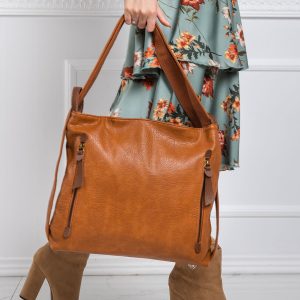 Brown handbag with strap